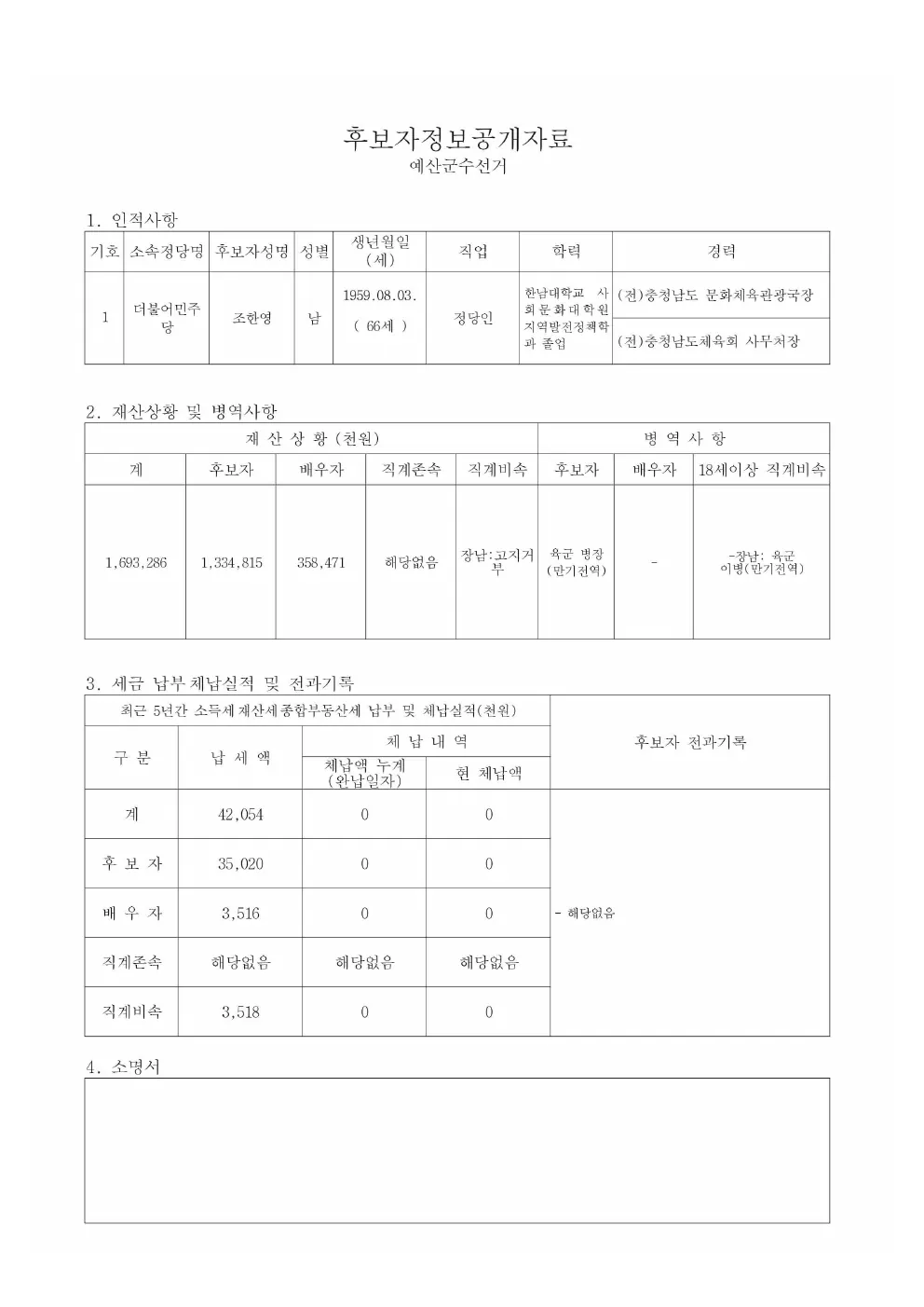 책자형 선거공보 2쪽